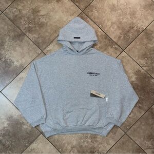 Fear of God Essentials Fleece Hoodie Light Heather Gray (With Pockets) Size XXL